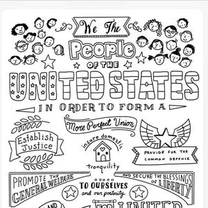 US Constitution Coloring Page image 3