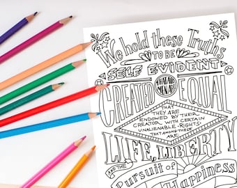 Declaration of Independence Coloring Page