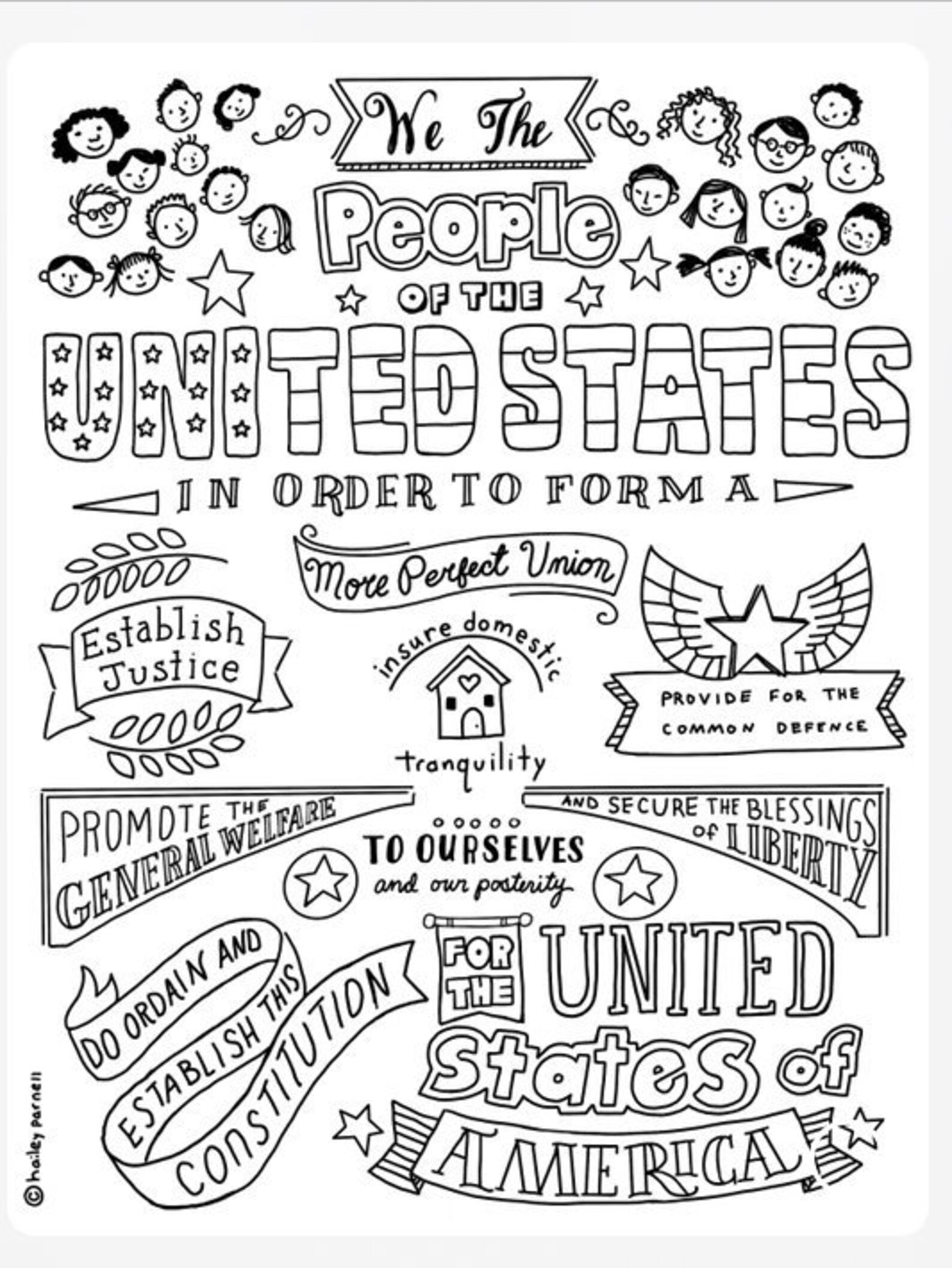 US Constitution Coloring Page Etsy Singapore US Constitution Coloring Page Etsy Singapore