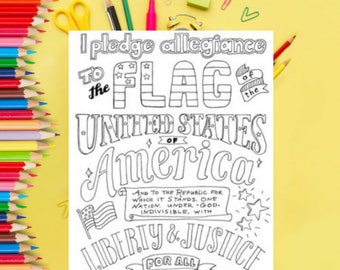 Pledge of Allegiance Coloring Page