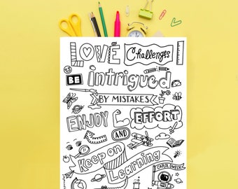 Inspirational Quote Coloring Page