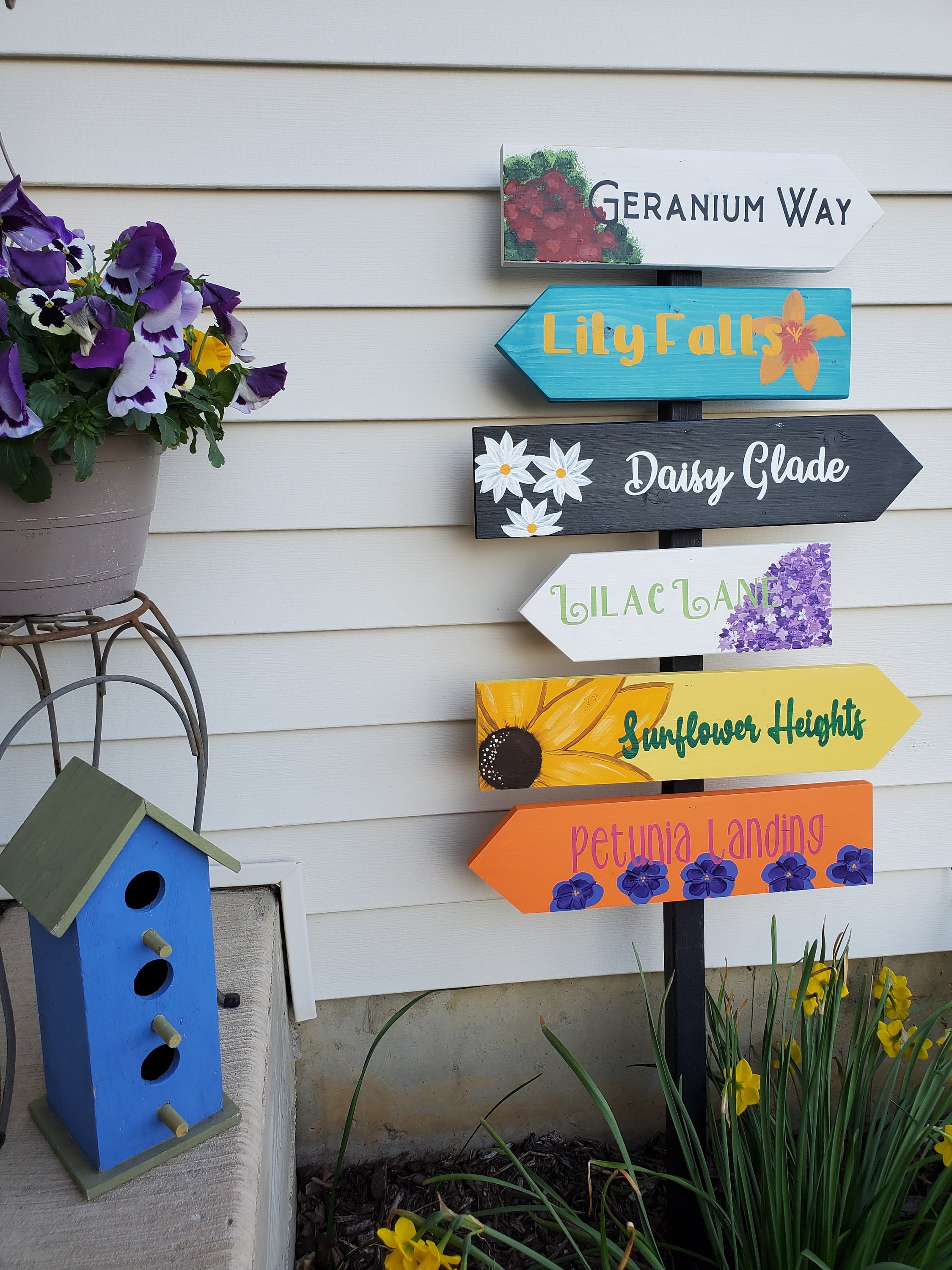 Destination Sign Post Personalized Garden Sign Outdoor Etsy