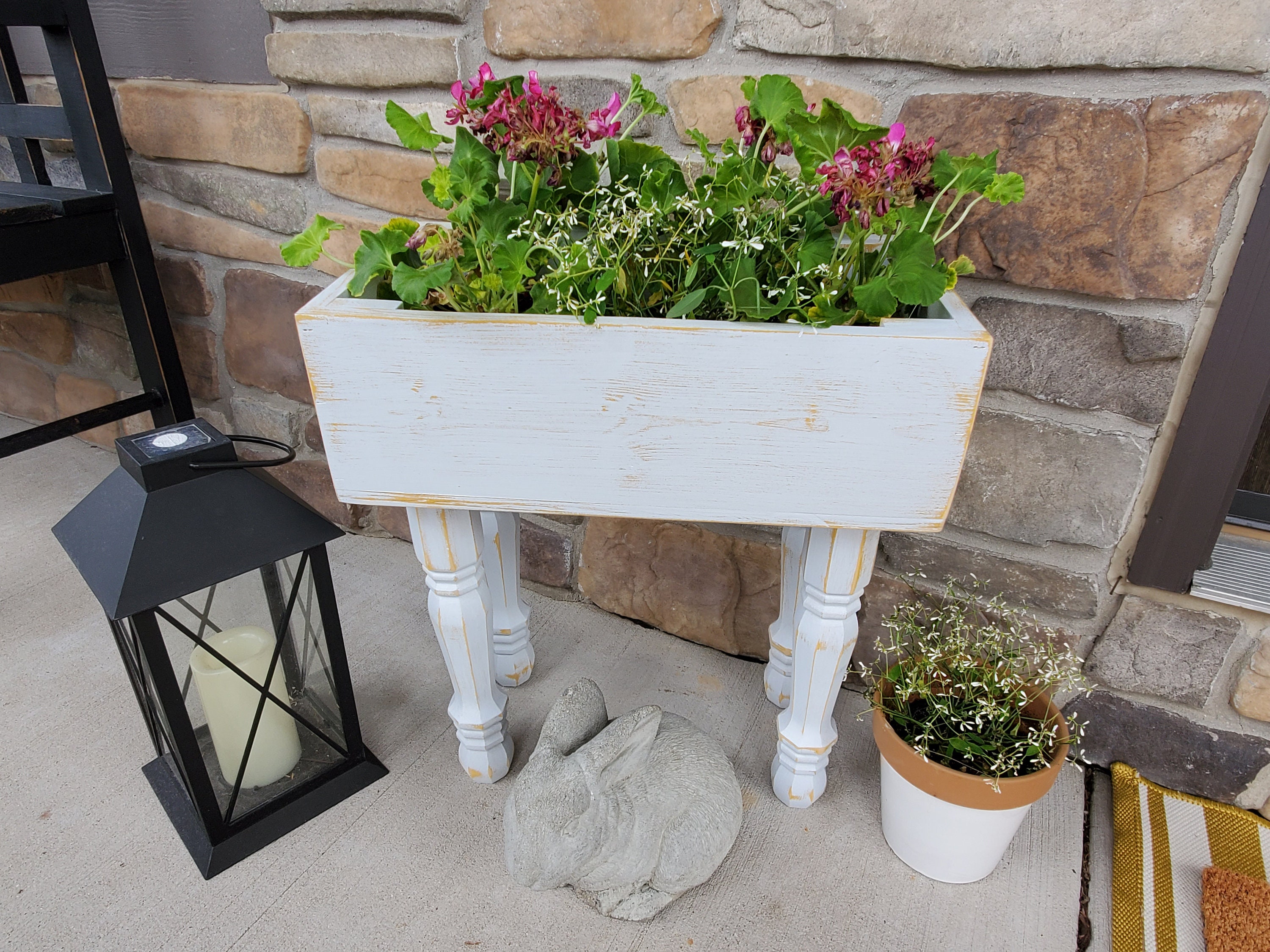 20 Wooden Farmhouse Patio Planter Cottage Planter Etsy