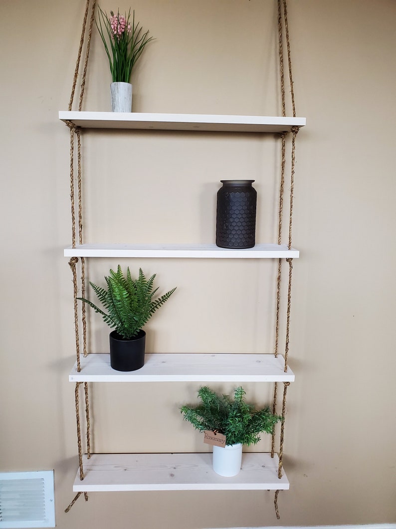 Farmhouse Shelves Hanging Shelves Vertical Display Shelves Etsy