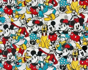 Lovely Mickey Fabric Wide 125cm Cartoon Donald Duck Cotton Fabric Stretch Twill Cotton Fabric DIY Sewing Children Clothing Pants