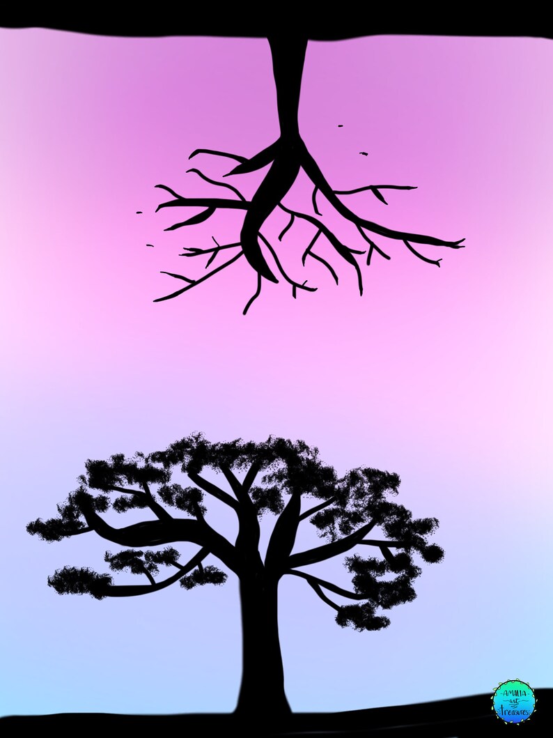 Tree Life and Death Digital Download Printable Art Etsy