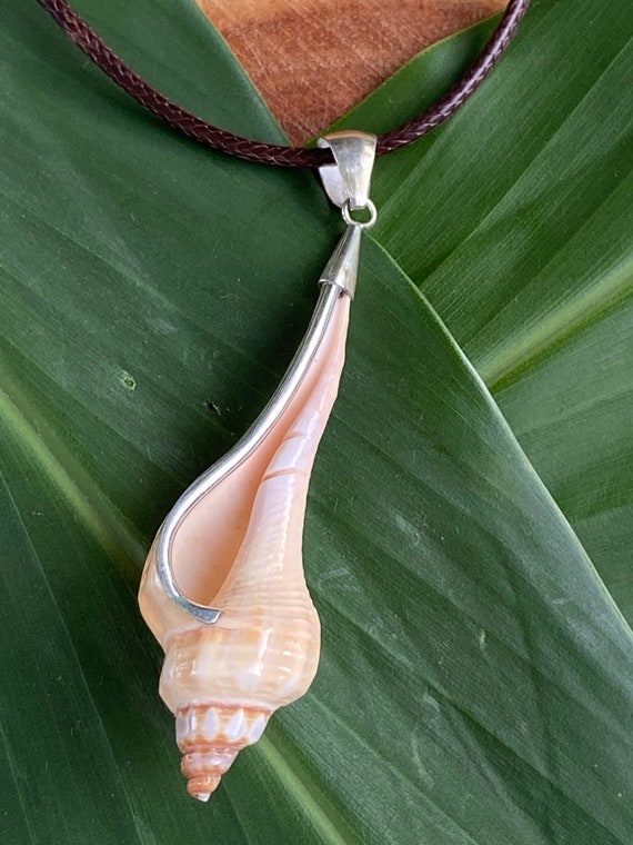 Whelk Shell Sterling Silver Necklace