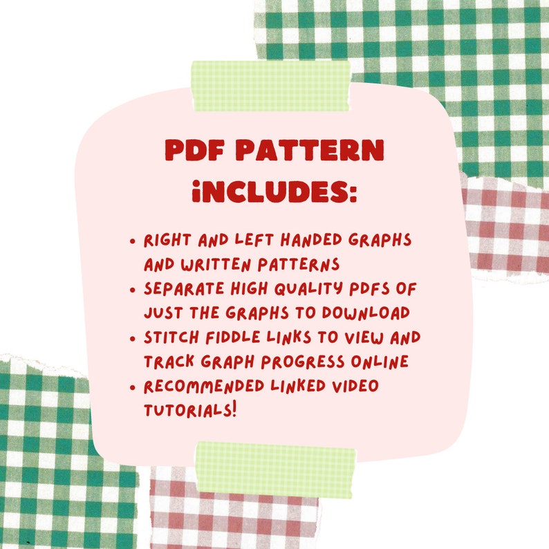 PDF PATTERN: Strawberry Cake | Digital Crochet Tapestry Pattern image 3