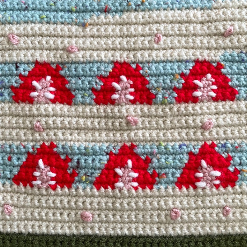 PDF PATTERN: Strawberry Cake | Digital Crochet Tapestry Pattern image 2