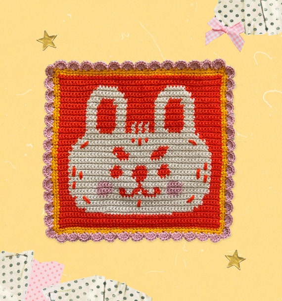 PDF PATTERN: Mischievous Bunny | Digital Crochet Tapestry Pattern