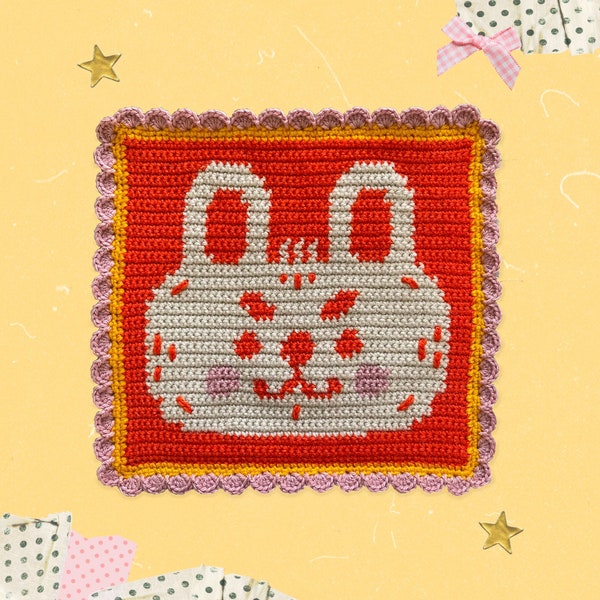 PDF PATTERN: Mischievous Bunny | Digital Crochet Tapestry Pattern