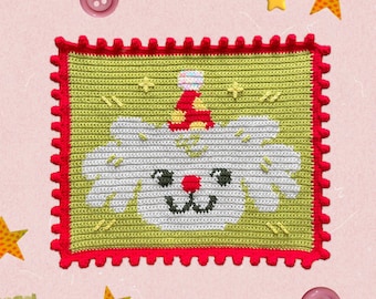 PDF PATTERN: Party Dog | Digital Crochet Tapestry Pattern