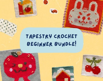PDF PATTERN: Tapestry Crochet Beginner Bundle! | Digital Crochet Patterns