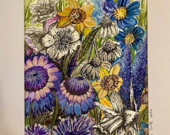 Sprung - Una pintura original en técnica mixta.