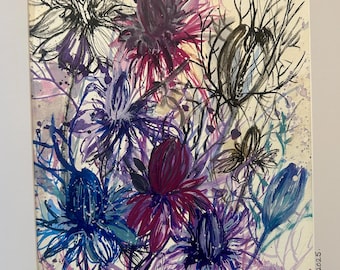 Flores de Tinta II - Una obra de arte original