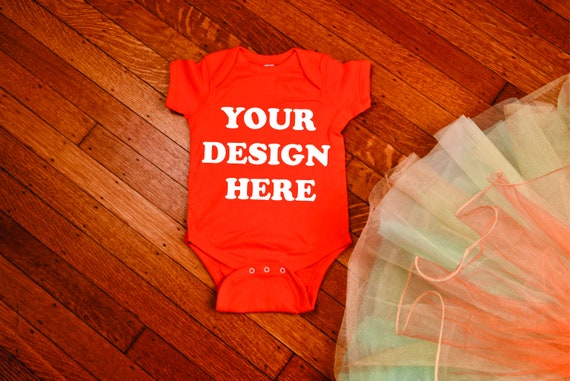 Orange Rabbit Skins Baby Infant Bodysuit With Tutu In Corner Etsy