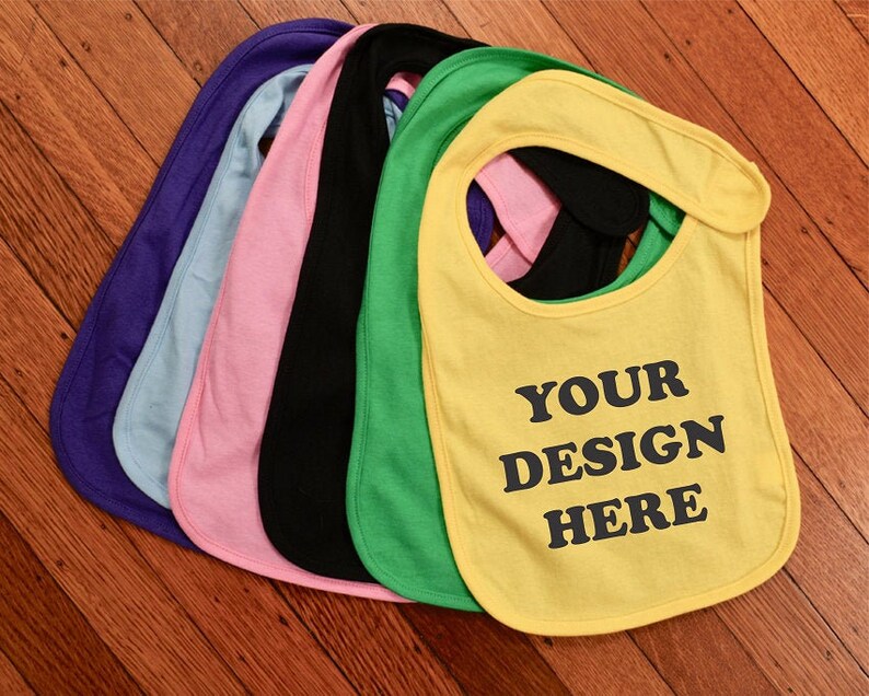 Download Array 2 of Rabbit Skins Baby Infant Jersey Bibs Mock Up ...