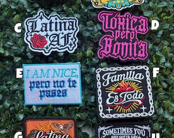 Patch Only, Latina Themed Patches, Patches