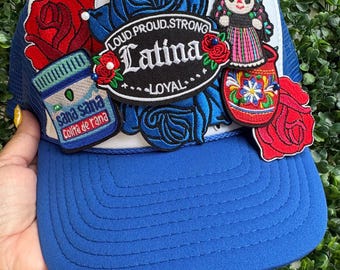 Patch Trucker Hat, Latina Themed Patches, Patches