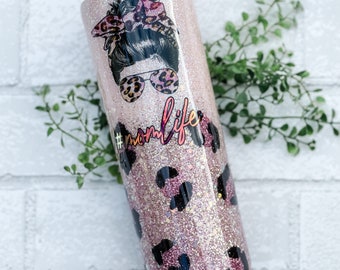 Rose Gold Leopard Tumbler, Rose Gold, Leopard Tumbler, Leopard Cup, Pink Leopard