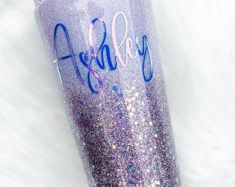 Lavender, Lavender Ombre, Purple Tumbler, Baby Purple Ombre, Glitter tumbler