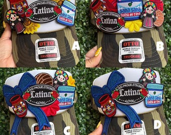 Patch Trucker Hat, Latina Themed Patches, Patches