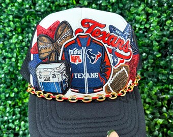 Patch Trucker Hat, HTX, Summer Hat, Houston Football