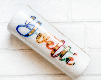 Serape Tumbler, Serape and Gold Leaf Tumber