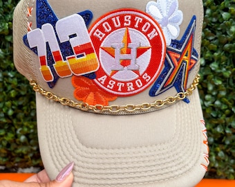 Patch Trucker Hat, Astros, Summer Hat, Houston baseball