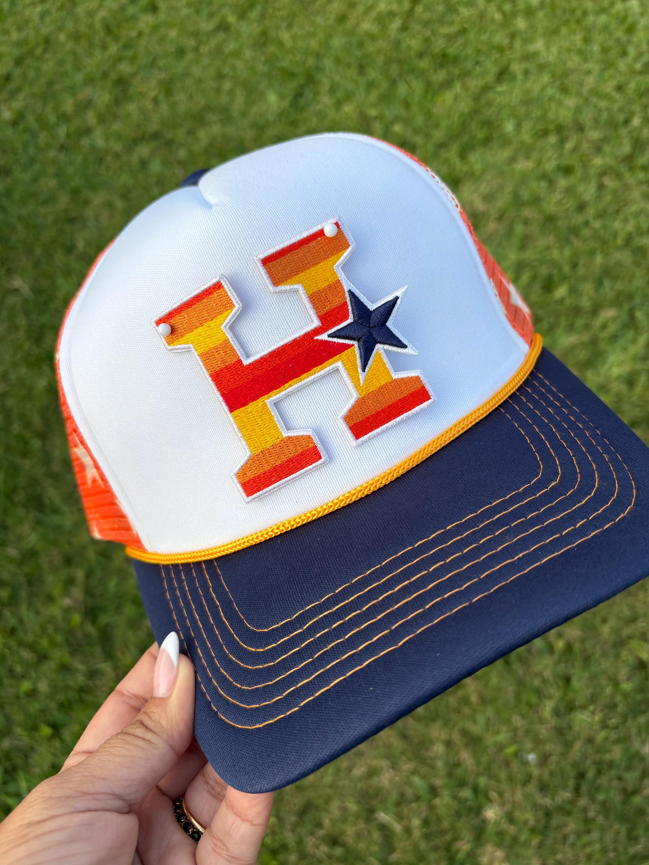 Patch Trucker Hat, Astros, Summer Hat, Houston Baseball - Etsy display picture 2