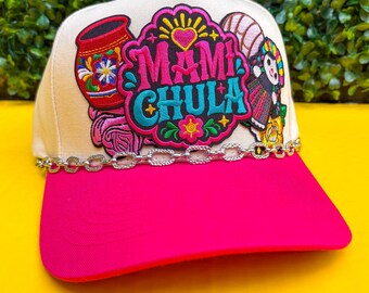 Patch Trucker Hat, Latina Themed Patches, Patches