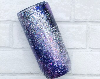 Purple Swirl, Swirl Glitter Tumbler