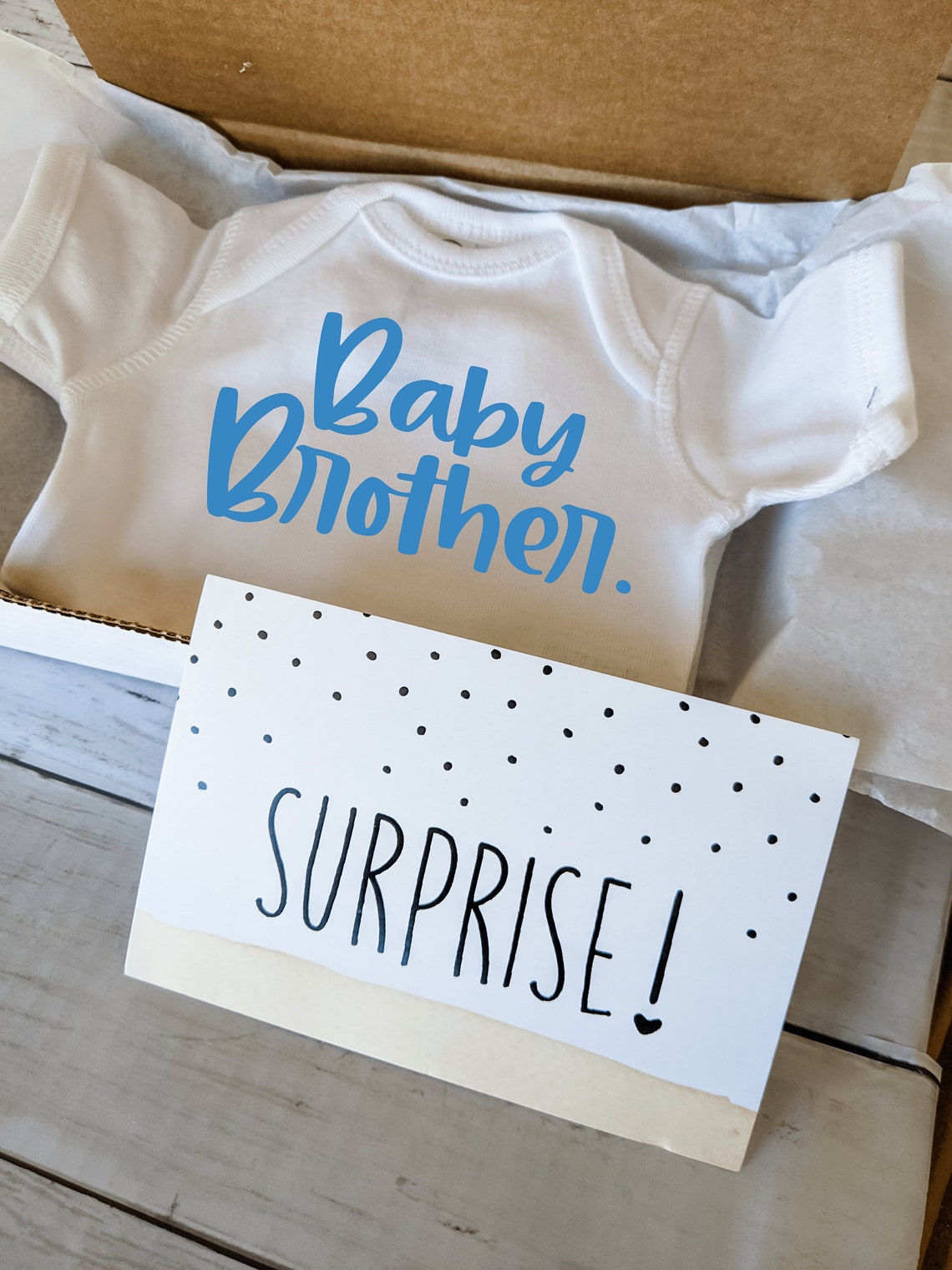 Gender Reveal Onesie Baby Boy Gift Box Boy Gender Reveal Etsy