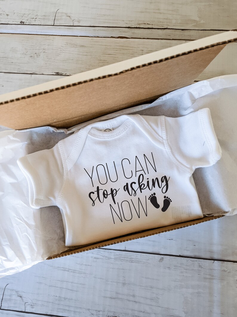 Grandparent Baby Announcement Onesie Gift Box Grandparents Etsy