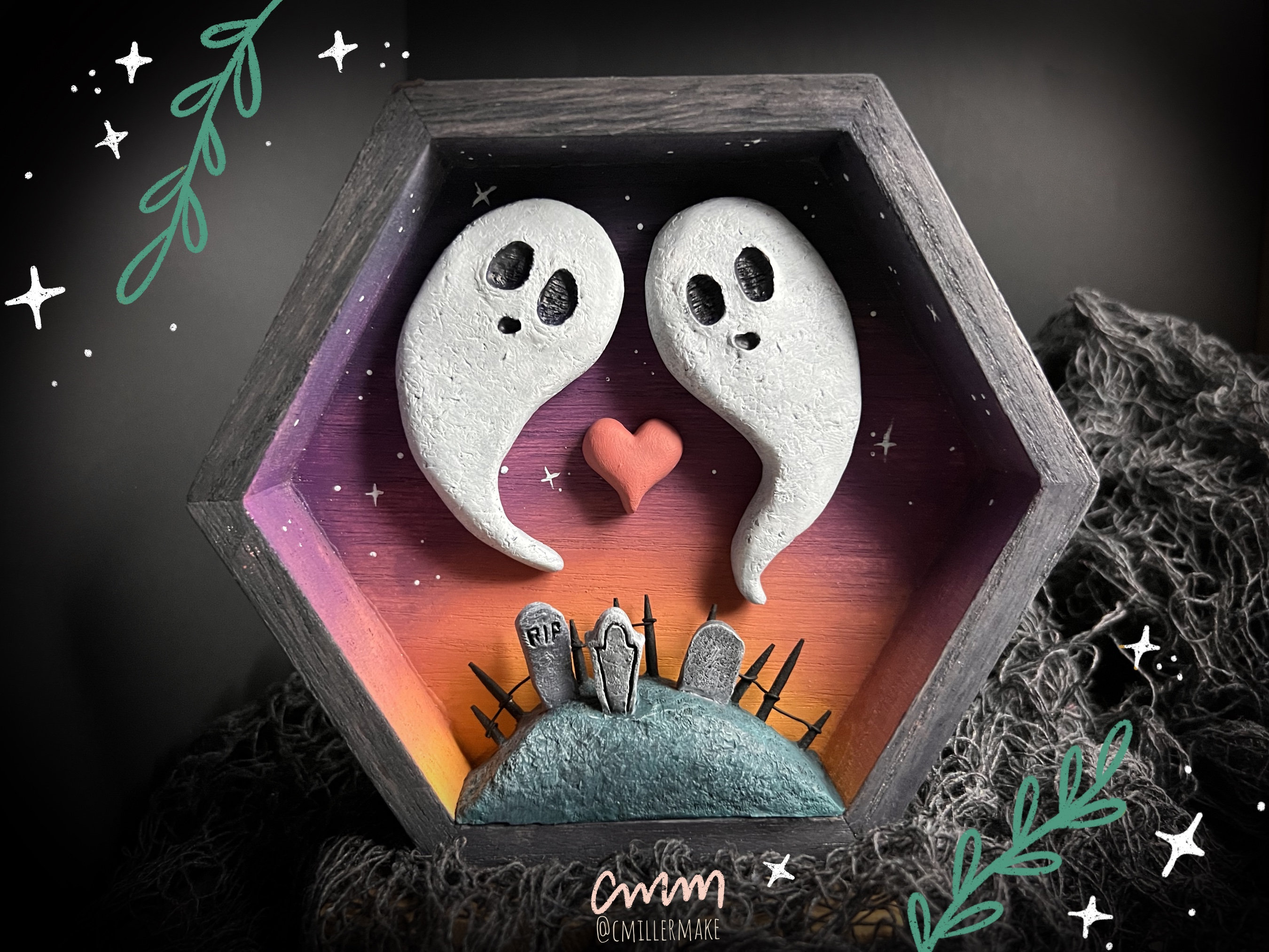 Ghoulschool Sweetheart, Halloween Polymer Clay Sprinkles, Spooky