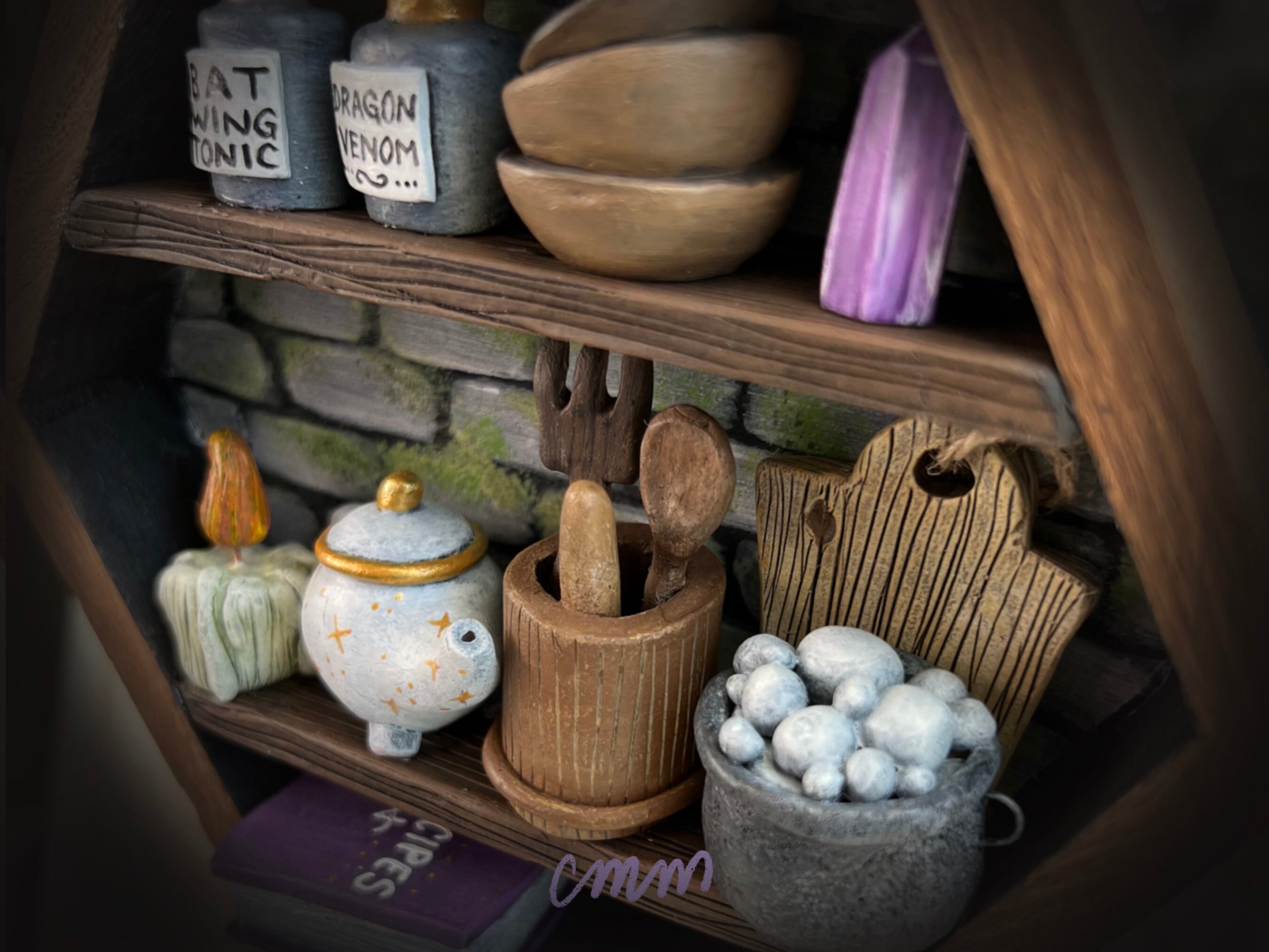 Witchy Shelves Series Shadow Box Kitchen Witch Mixed Media - Etsy