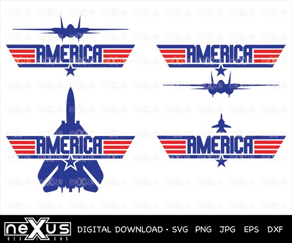 Download 8 Top Gun Style America Designs Top Gun Svg Etsy