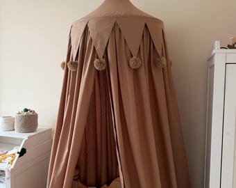 Baldacchino per letto per bambini / Baldacchino da gioco sospeso / Decorazione per la cameretta dei bambini / Tenda a baldacchino per letto / Angolo lettura / Cameretta per bambini boho / Regalo per baby shower