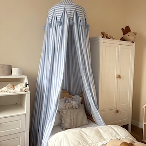 Striped Bed Canopy , Hanging Play, Crib canopy, Children’s Canopy,Kids Canopy,Bohemian Canopy, Canopy Bed, Montessori Bed image 2