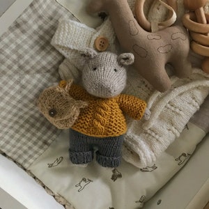 Baby’s first soft toy, soft hippo, newborn gift, wool hippo , baby shower gift , soft toys animals, knitted toy, made in Ukraine