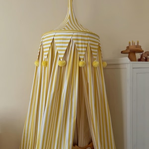 Striped Bed Canopy , Hanging Play, Crib canopy, Children’s Canopy,Kids Canopy,Bohemian Canopy, Canopy Bed, Montessori Bed image 4
