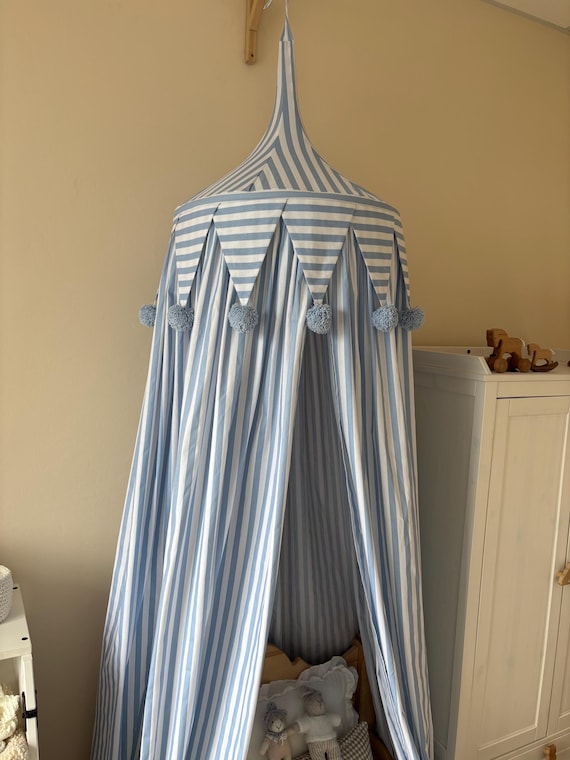 Striped Bed Canopy , Hanging Play, Crib canopy, Children’s Canopy,Kids Canopy,Bohemian Canopy, Canopy Bed, Montessori Bed