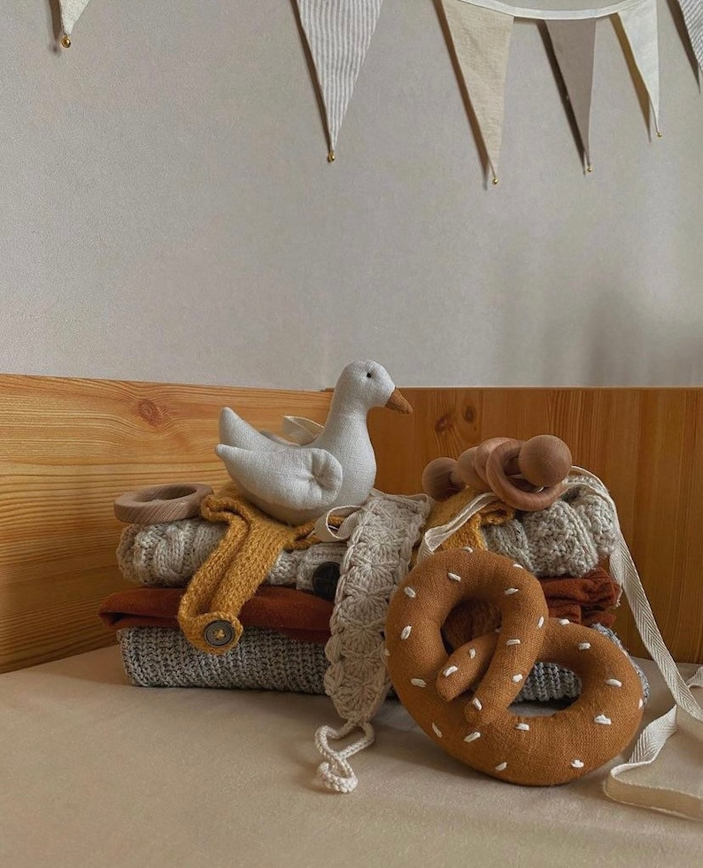 The First Rattle for the Newborn From Natural Materials | Wooden ...