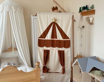 Théâtre de contes de fées, théâtre de velours, jeu de rôle de marionnettes Théâtre dans l&#39;embrasure de la porte Théâtre pour la porte Maison de théâtre Grande scène pour enfants