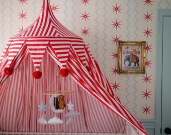 Striped Bed Canopy , Hanging Play, Crib canopy, Children’s Canopy,Kids Canopy,Bohemian Canopy, Canopy Bed, Montessori Bed