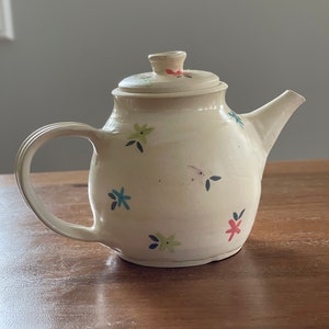 Handmade Ceramic Teapot Rustic Flowers - Etsy