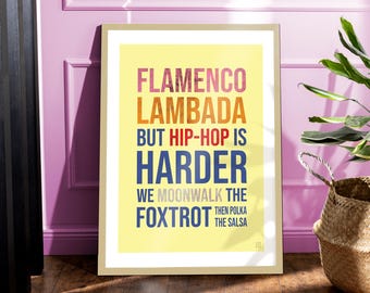 Song Lyrics Print | 90's Nostalgia Wall Art | Girl Power | Quirky Gallery Wall | A1 A2 A3 A4 A5