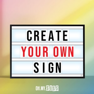 Bioscoop lightbox-look aangepaste tekstafdruk | LED-filmfilm | Quote zin bericht | Gepersonaliseerde cadeau | A3 A4 A5-afdruk