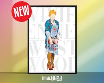 Vivienne Westwood | Fashion Icon Illustration | British London Orb | Wall Art Poster | Gift for her | A3 A4 A5