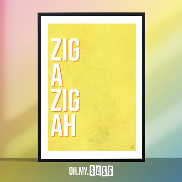 Zig Zig Ah Spice Girls Digital Print Etsy